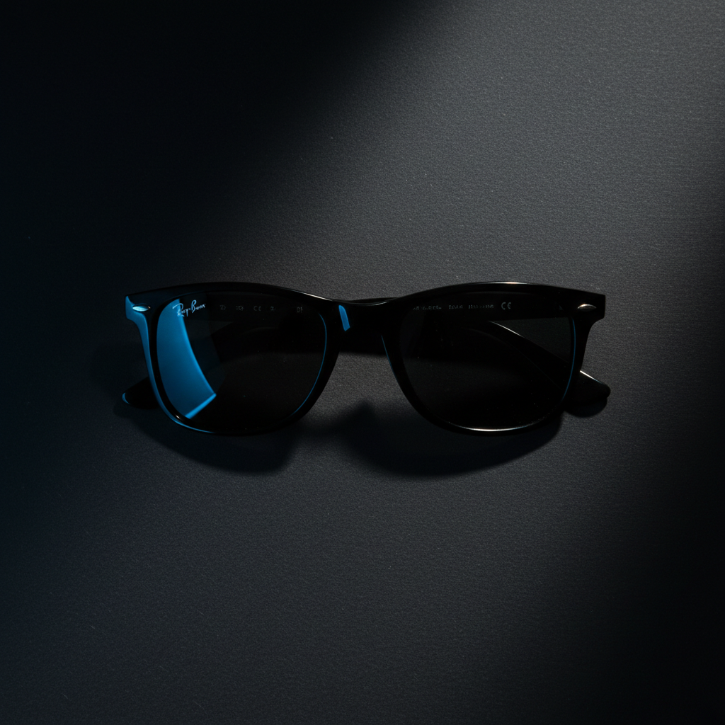 Ray-Ban Wayfarer All Black - Flat Lay