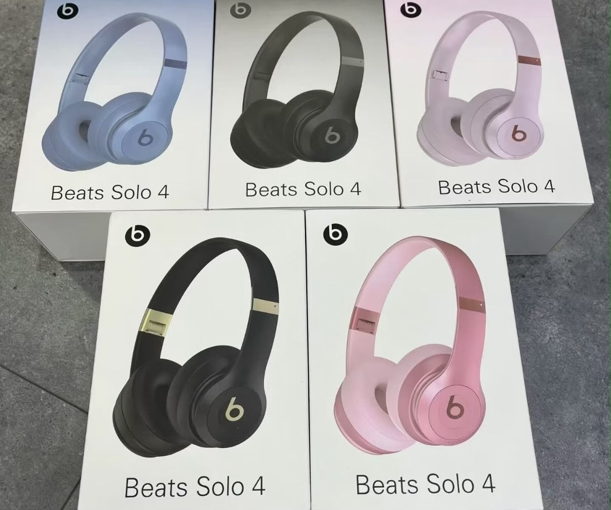 Beats Solo 4 headphones box packaging all colors